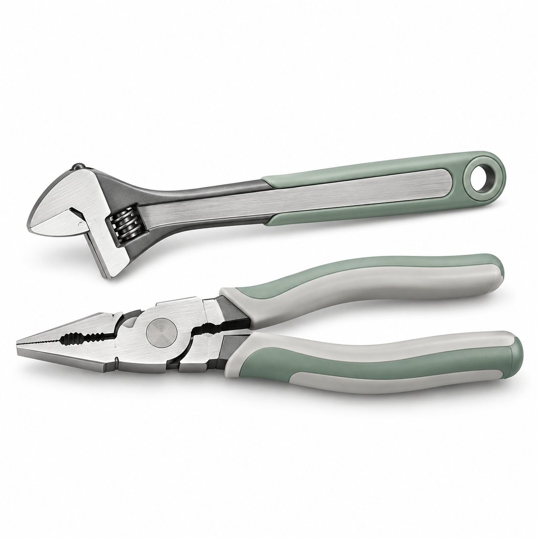 Adjustable Wrench and Pliers Set