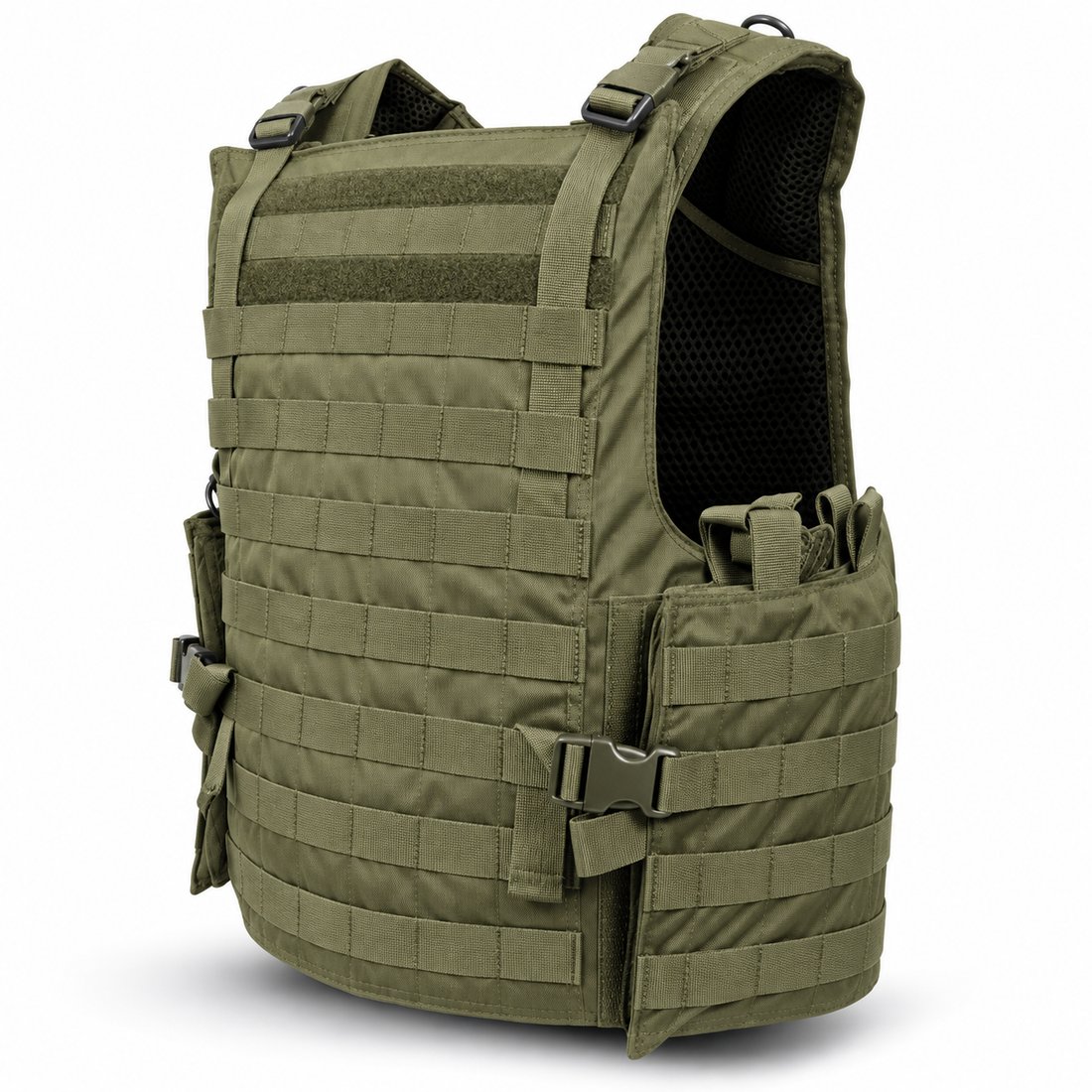 Army 6.5kg Side Opening Military Grade Bulletproof Vest With Foam Padded Shoulder Straps