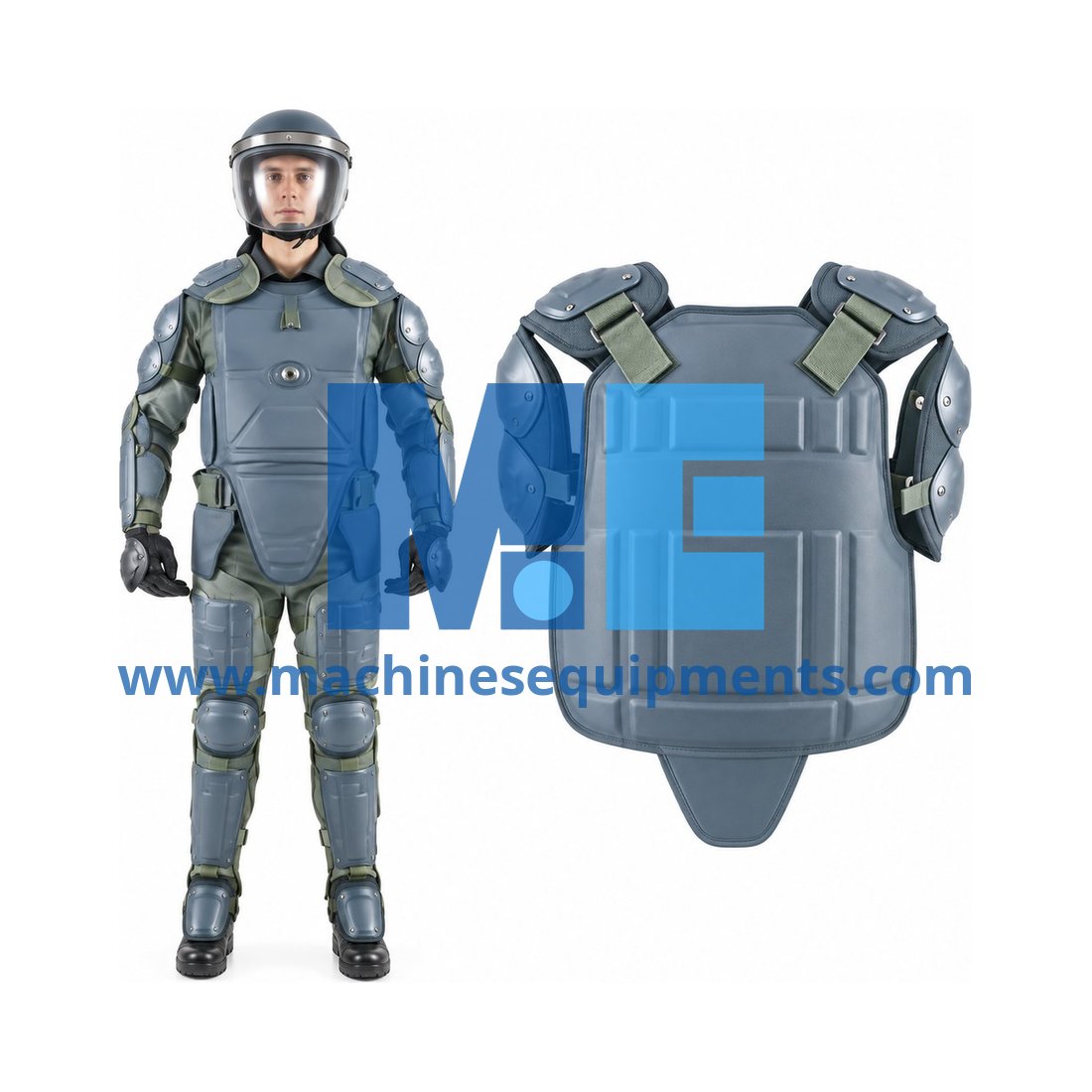 Army All Black Police Anti Riot Suit With T Baton / Military Riot Control Kit — Army Equipment