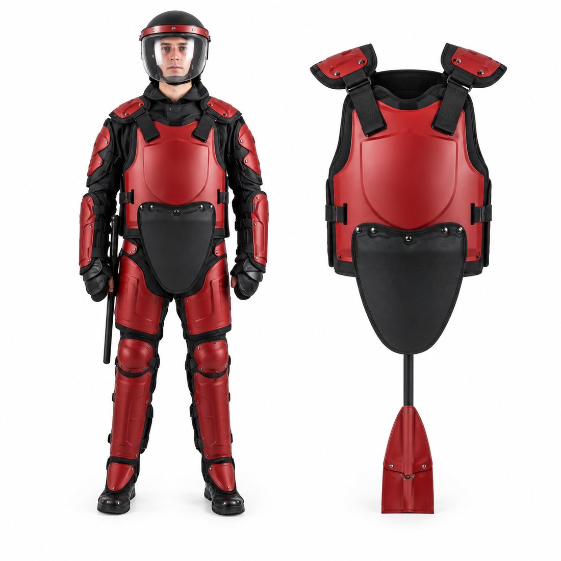 Army Flame Resistance Body Anti Riot Armour Full Body Armor With T Baton