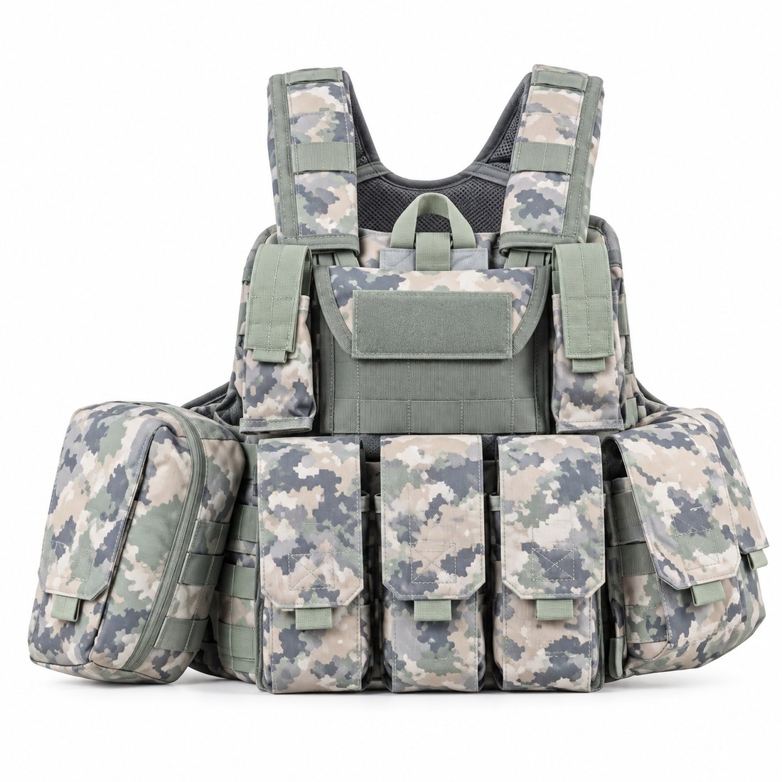 Army Military Ballistic Military Tactical Vest , Molle Jungle Camo Bullet Resistant Vest