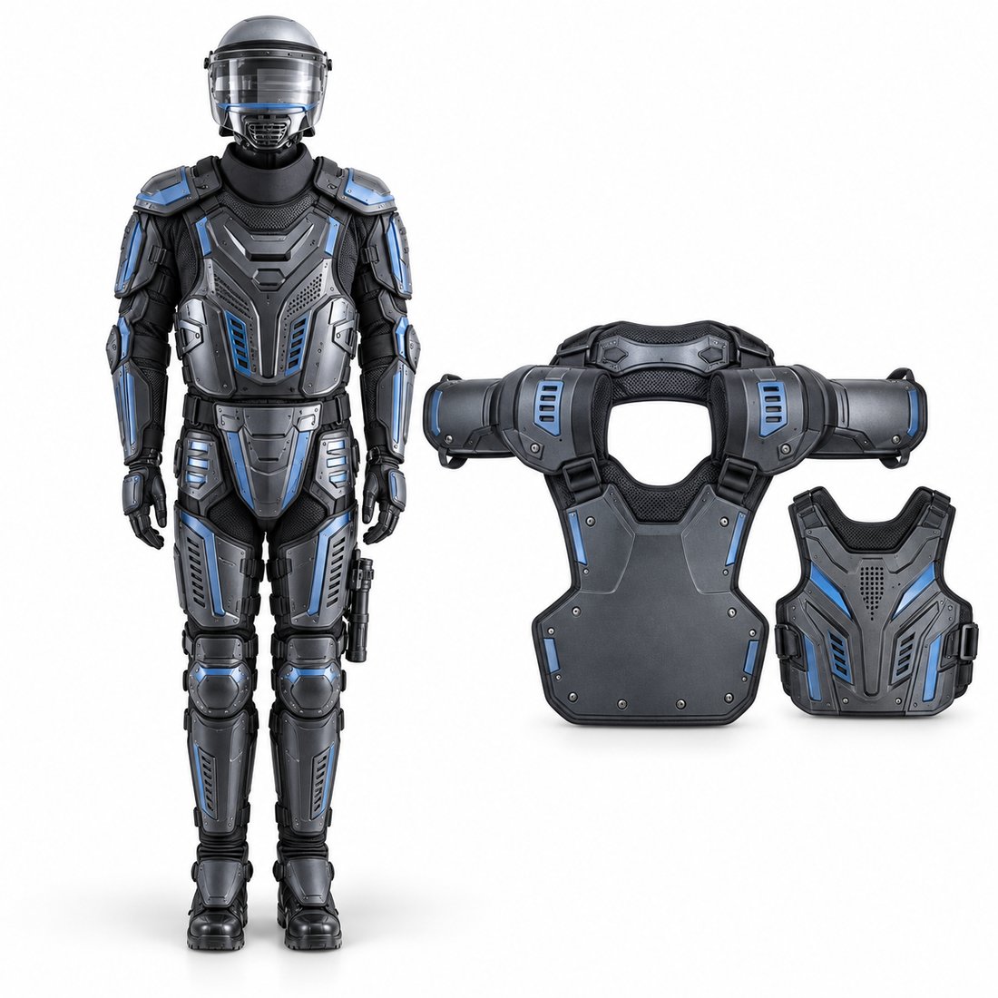 Army Police Riot Gear Anti Riot Armour With Stab Resistant Shock Resistant