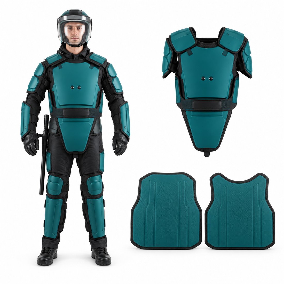 Army Security Anti Riot Armour Anti - Impact Fire Retardant Material For Incendiary Attacks