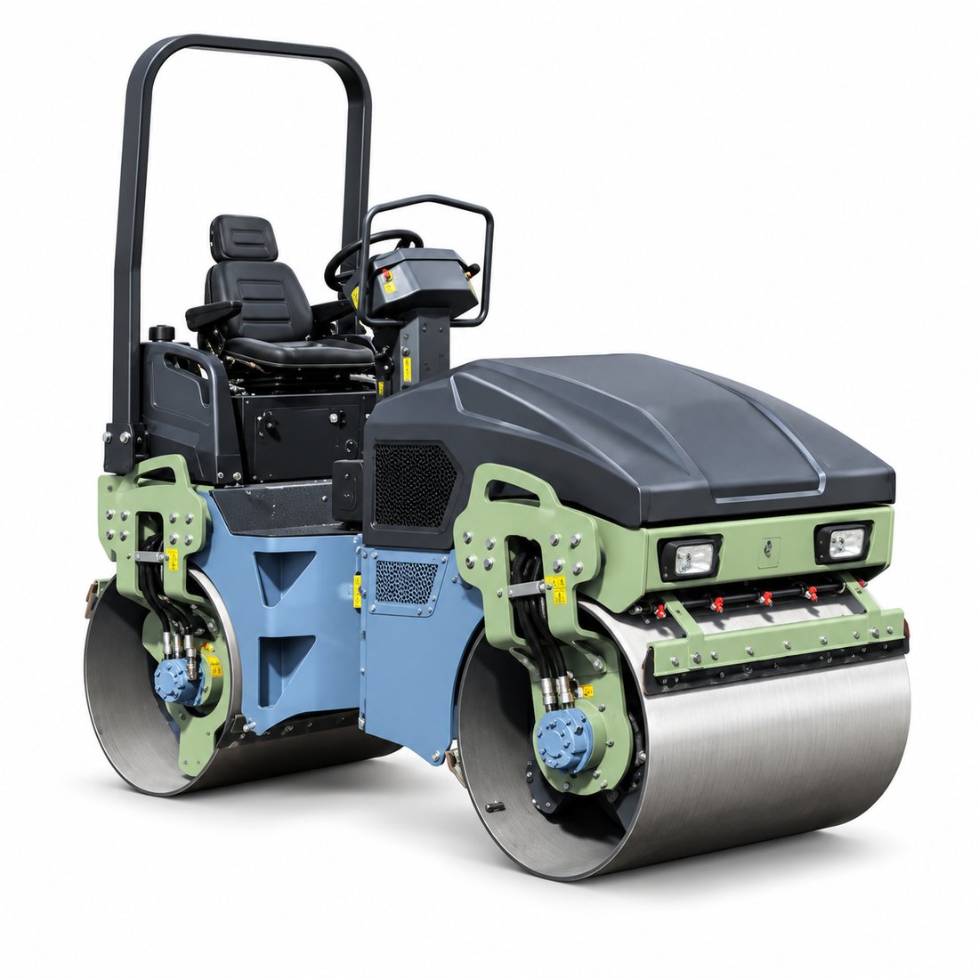 Construction Tandem Drum Full Hydraulic Driven 1.8 Ton Vibratory Road Roller