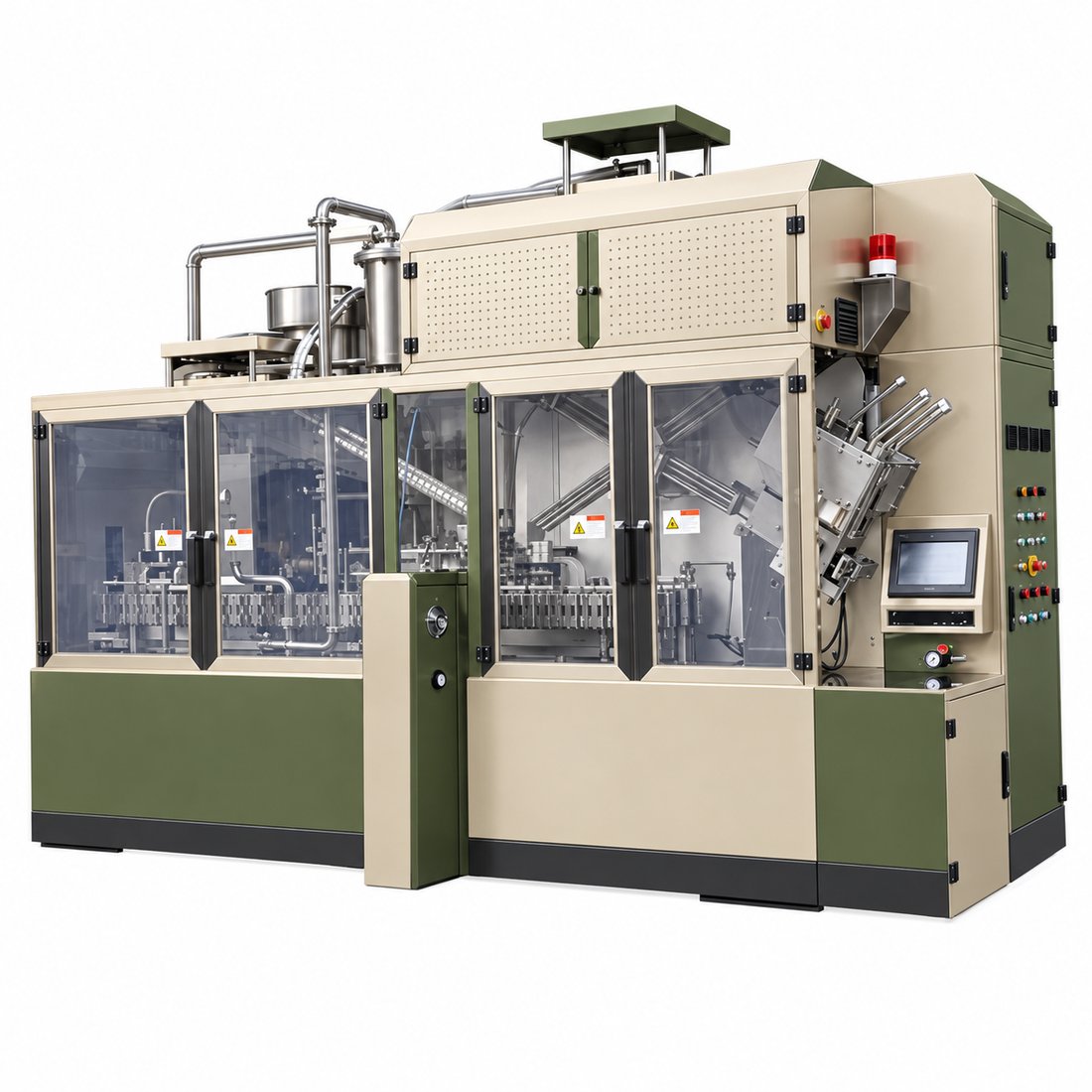 Food Aseptic Brick Carton Aseptic Filling Machine for 100 -330ml