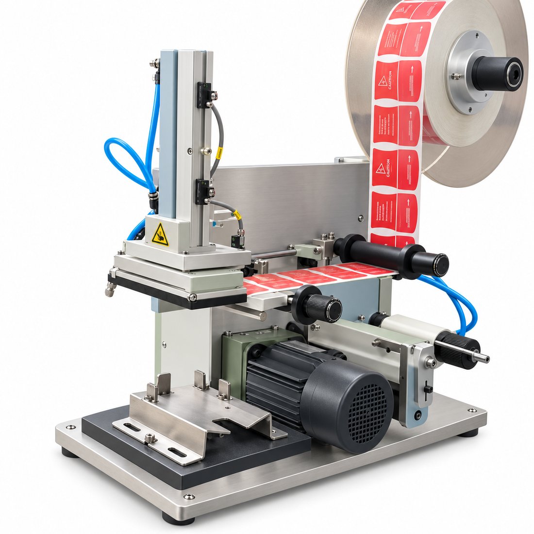 Food Automatic Plane and Plate Top Sticker Labeling Machine