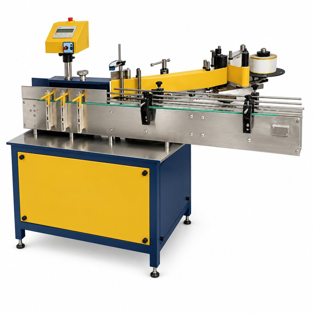 Food Automatic Round and Flat Bottle Sticker Labeling Machine