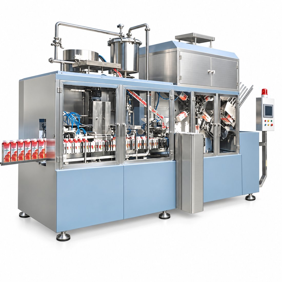 Food Gable Top Carton Filling Machine