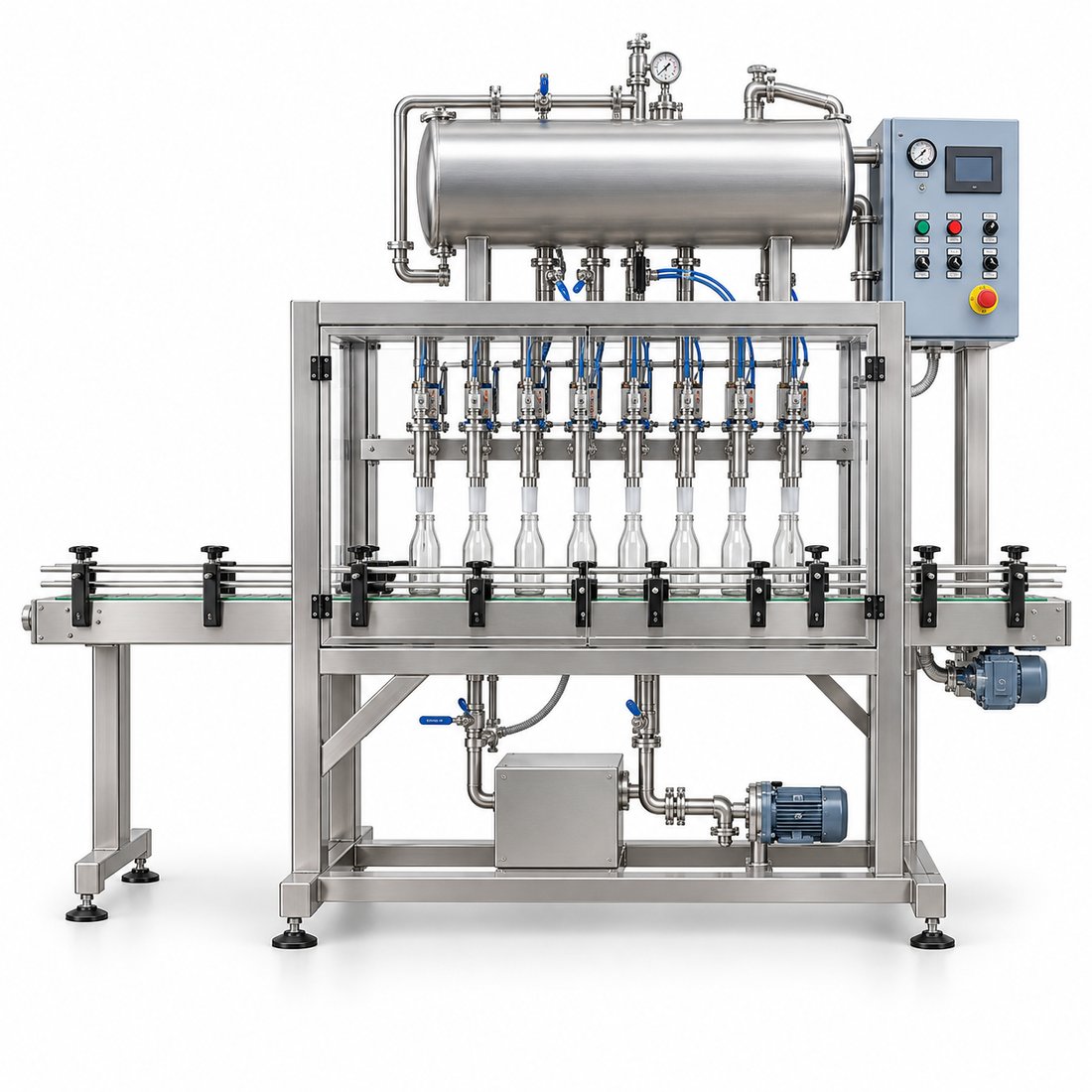 Food Glass Bottle Filling Machine (PLC)