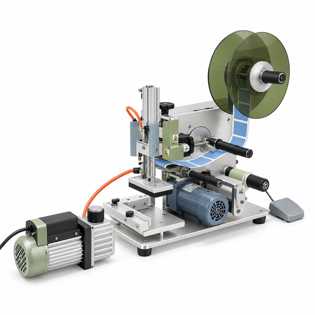 Food Semi Automatic Flat Labeling Machine