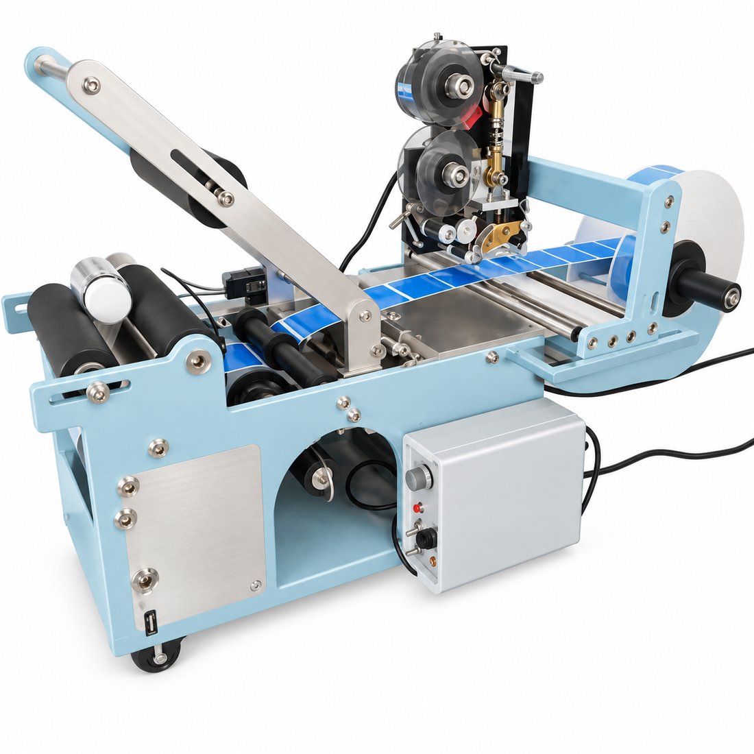 Food Semi Automatic Sticker Labeling Machine