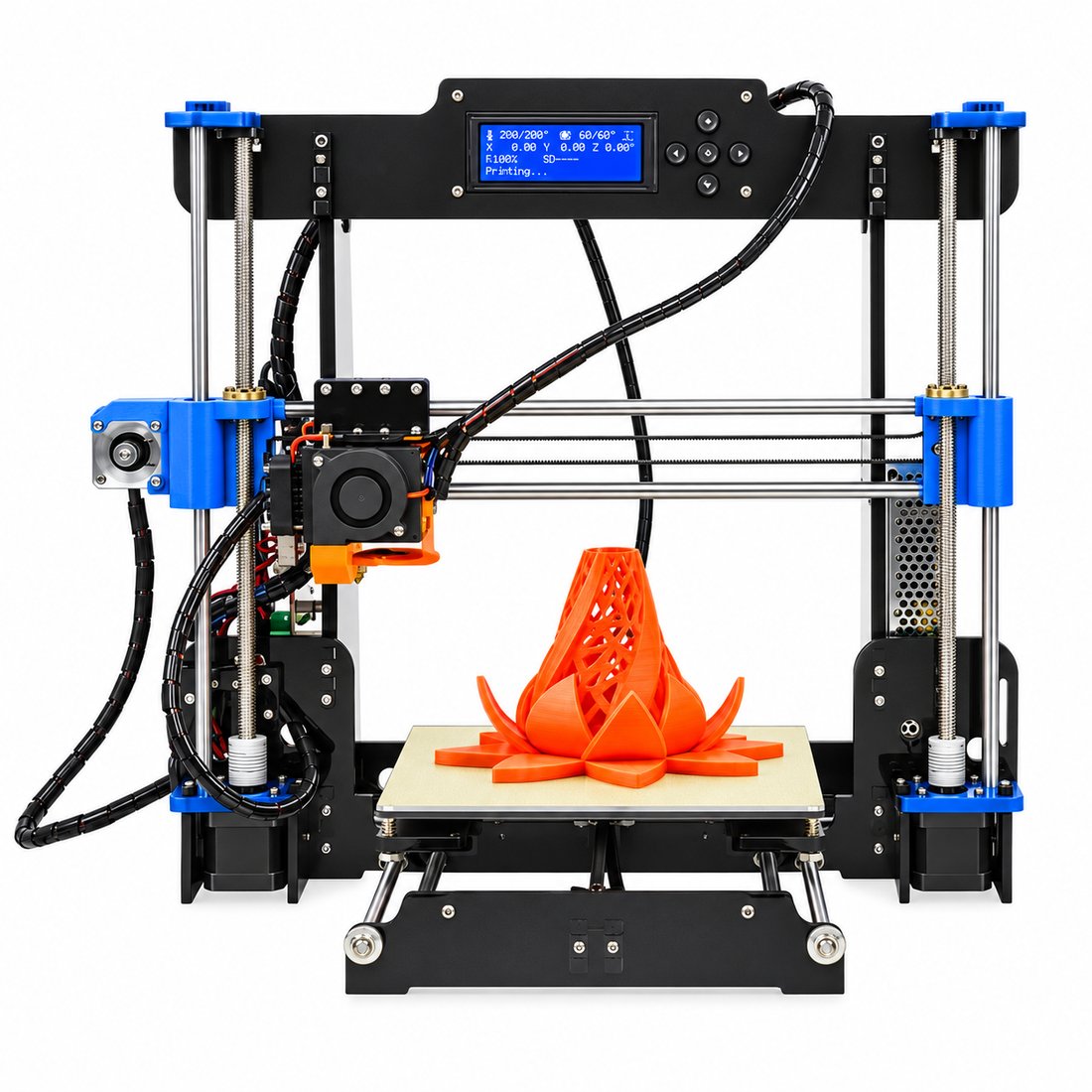 Hot Full Acrylic Quality High Precision Reprap Prusa i3 LCD DIY 3d Printer Kit