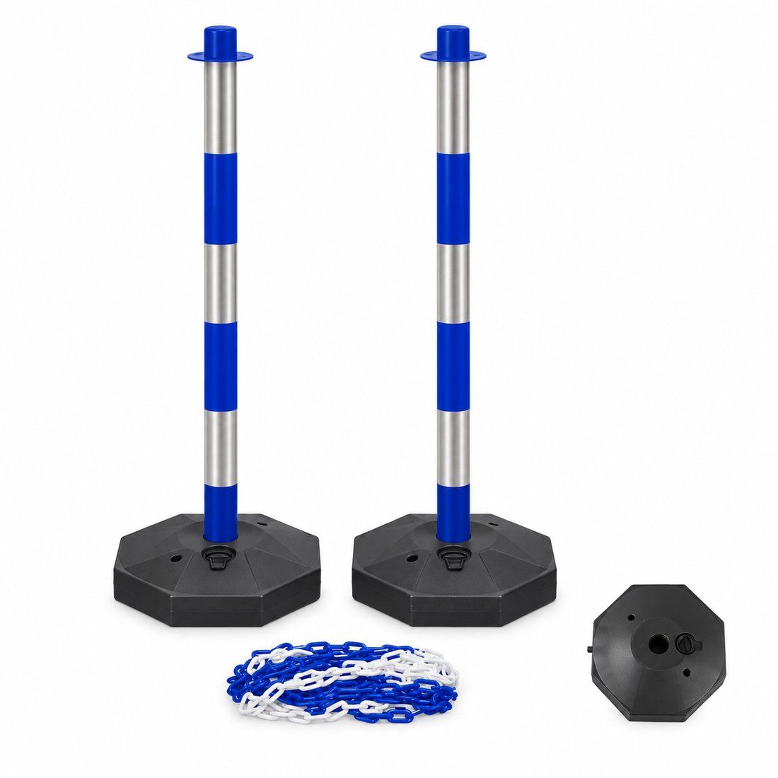 Plastic Chain Barrier Warning Reflective Delineator Post with Water Filled Base