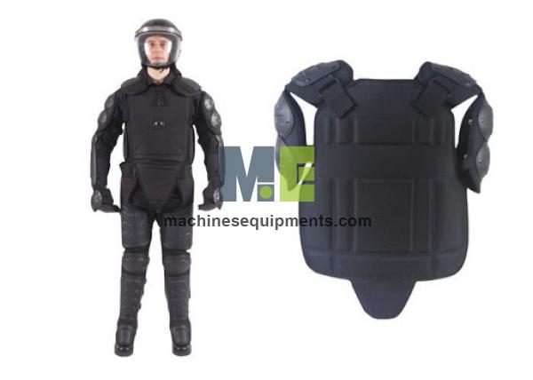 Army ABS And PC Plastic Anti Riot Armour Hard Shell With Foam Inner Padding