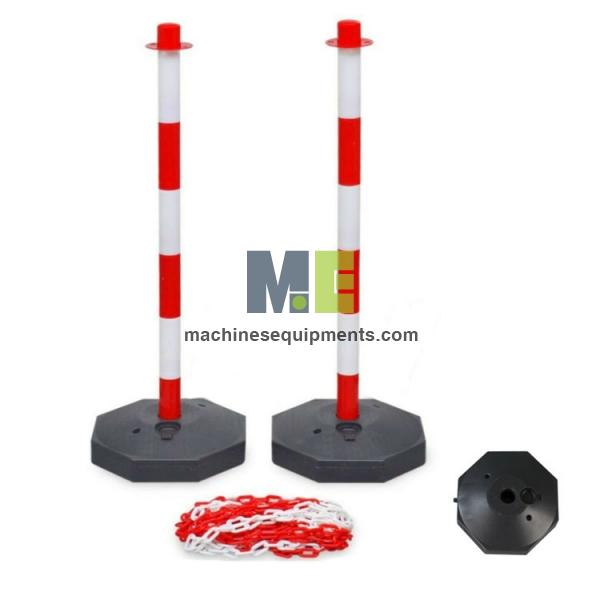 Plastic Chain Barrier Warning Reflective Delineator Post with Water Filled Base